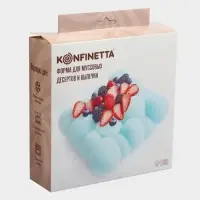 Форма для муссовых десертов и выпечки KONFINETTA &laquo;Воздушные пузыри&raquo;, силикон, 20&times;5.5 см, белая