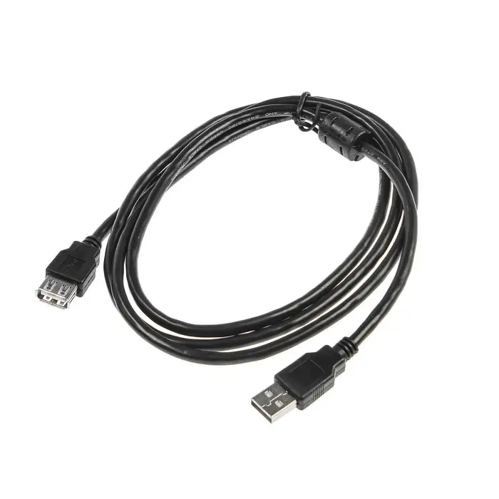 Кабель-удлинитель Luazon CAB-5, USB A (m) - USB A (f), 1.5 м, чёрный