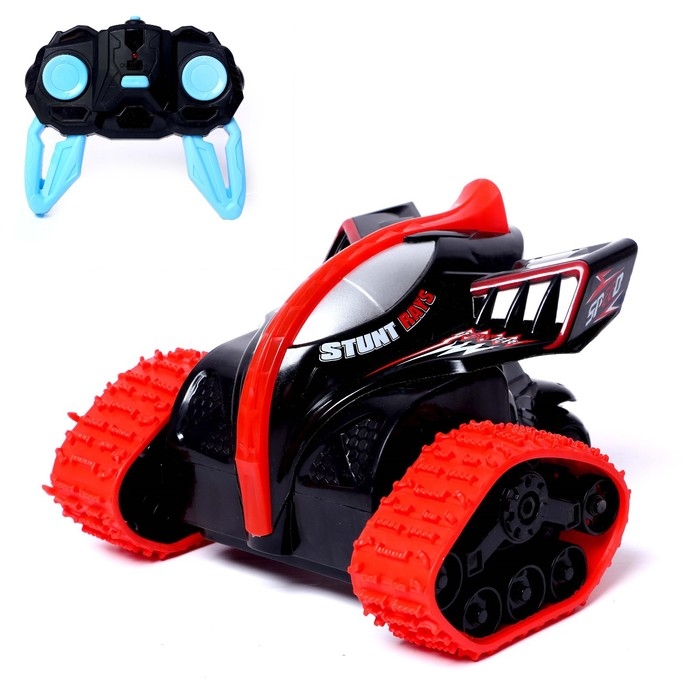 Машина-перевёртыш радиоуправляемая «Гусеничный», работает от аккумулятора, цвет красный Машина-перевёртыш радиоуправляемая «Гусеничный», работает от аккумулятора, цвет красный