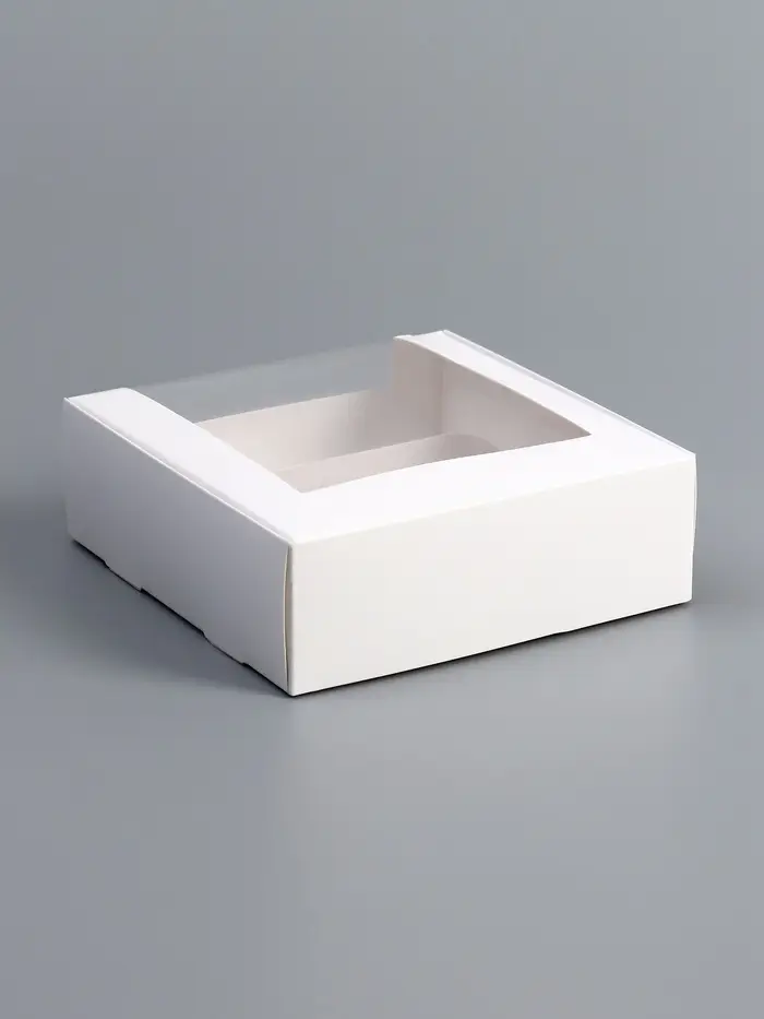 Коробка складная, под 3 эклера, белая, 15&times;15&times;6 см