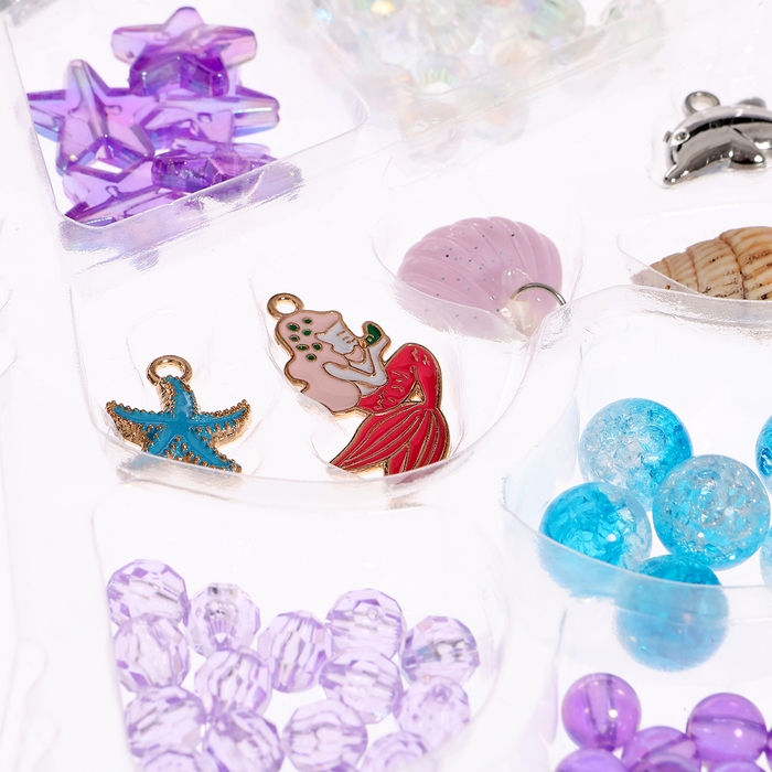 Набор для творчества «Создай украшение: Русалочка», 12 видов бусин, 5 шармов Набор для творчества «Создай украшение: Русалочка», 12 видов бусин, 5 шармов