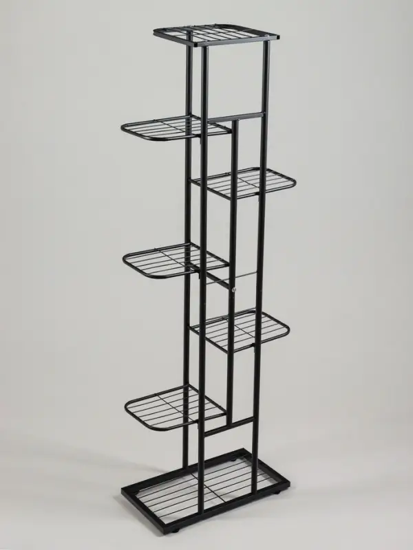 Подставка для цветов Greengo, 7 полок, 43&times;22&times;126 см, напольная, металл, чёрная