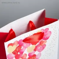 Пакет подарочный ламинированный, упаковка, I love you, S 12 х 15 х 5.5 см