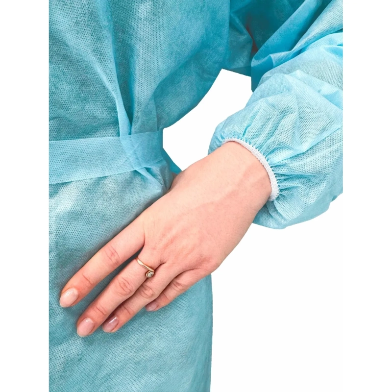 Халат хирург. стер, рук.рез, дл.140 см, пл.25,&nbsp;р.48-54, голуб, 1шт,5116/1