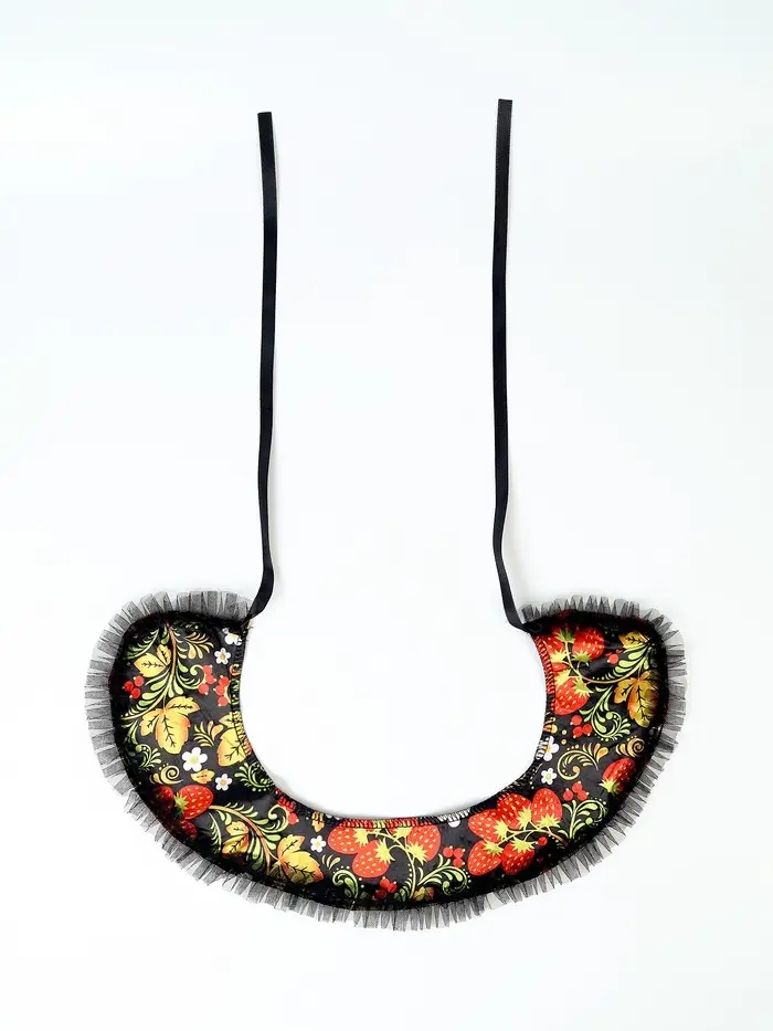 Карнавальный воротник "Народная краса" цвет чёрный