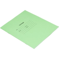 Тетрадь в зеленом офсете  12л., косая линия, штука, внутр.блок 100