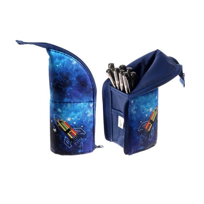 Пенал тубус-подставка, 85 х 210 х 65 мм, мягкий, тканевый, Calligrata, ПМО 12-20 Пенал тубус-подставка, 85 х 210 х 65 мм, мягкий, тканевый, Calligrata, ПМО 12-20 "Ракета"