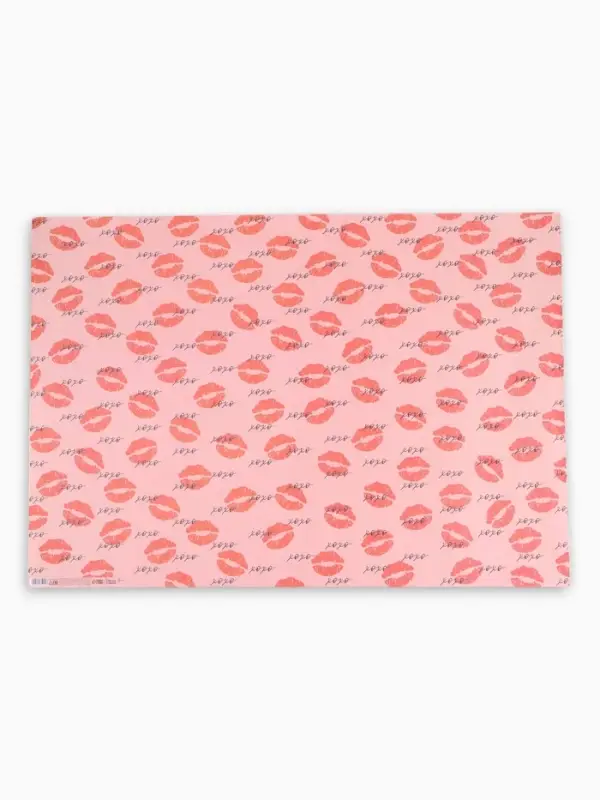 Бумага упаковочная крафт &laquo;Поцелуи&raquo;, 70&times;100 см