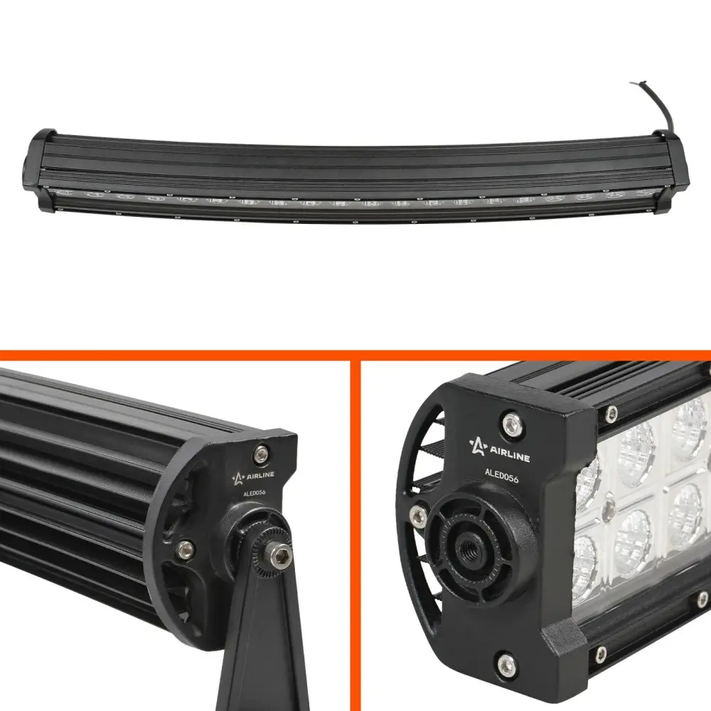 Фара (балка) светодиодная двухрядная изогн., 40LED, комбин. свет, 120Вт, 555х78х60мм, 12/24В, PRO