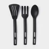 Набор кухонных принадлежностей Доляна &laquo;Глори&raquo;, 3 шт., чёрный