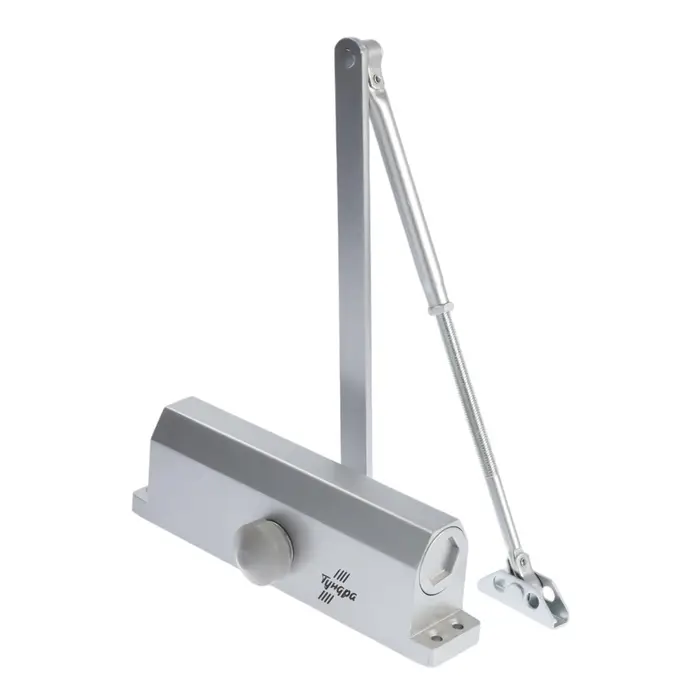 Доводчик дверей ТУНДРА d=150SL, до 150 кг, цвет серебро