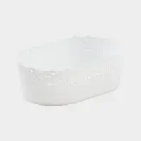 Корзинка для хлеба и фруктов IDEA &laquo;Ажур&raquo;, пластик, 14&times;22&times;8 см, белая