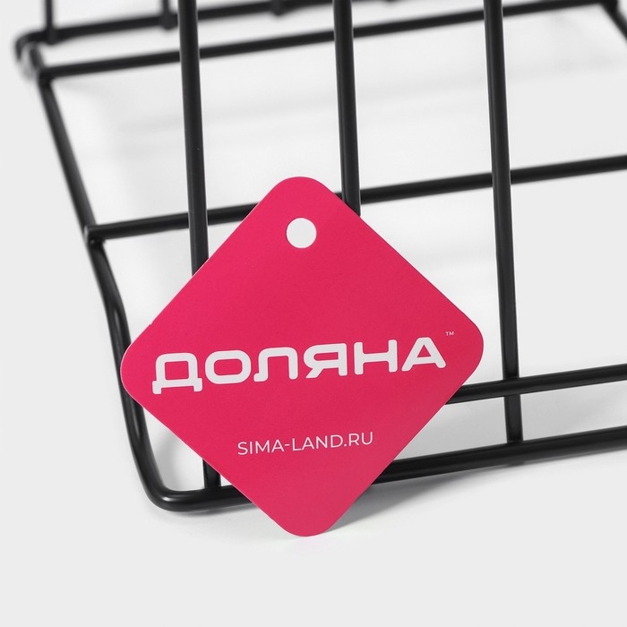 Держатель для крышек и разделочных досок Доляна, 26×16×22 см, цвет чёрный Держатель для крышек и разделочных досок Доляна, 26×16×22 см, цвет чёрный