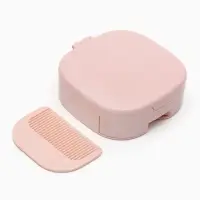 Зеркало складное, с расчёской и органайзером, 10&times;10&times;3.5 см, розовое