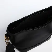 Сумка женская кросс-боди на молнии, 25&times;8&times;15 см, чёрная