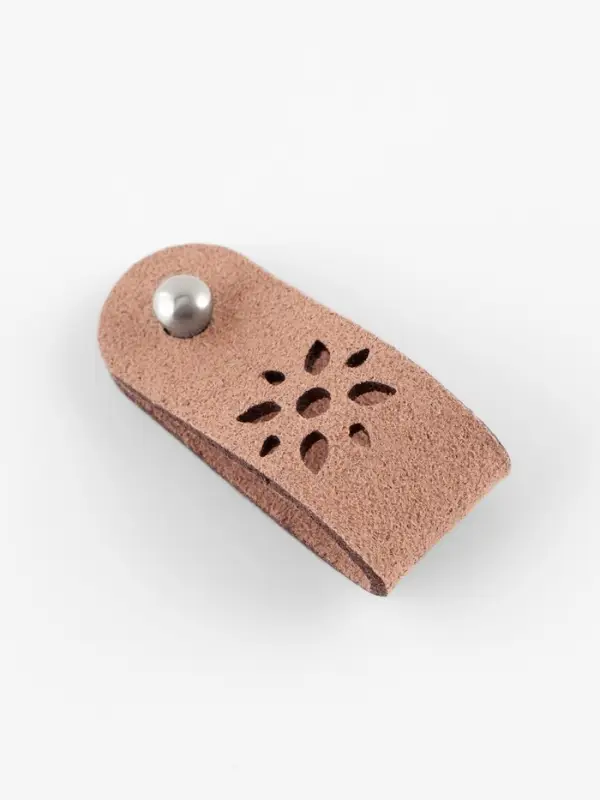 Бирка с кнопкой &laquo;Цветочек&raquo; TEIRA, 8&times;1.5 см, 10 шт., коричневая