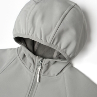 Ветровка демисезонная для мальчиков MINAKU из Softshell на флисе, непромокаемая, серый, рост 116 см