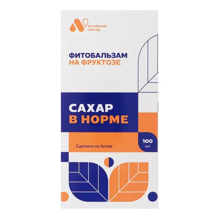 Фитобальзам &laquo;Сахар в норме&raquo;, без сахара, 100 мл.