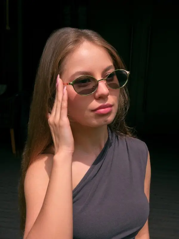 Очки солнцезащитные OneSun, uv 400, футляр, салфетка, цвет золото, серый