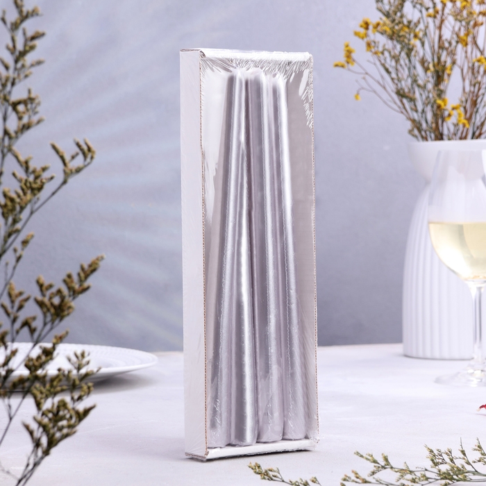 Свеча античная, 2,3х 25 см, 4 шт, лакированная, розовый металлик Свеча античная, 2,3х 25 см, 4 шт, лакированная, розовый металлик