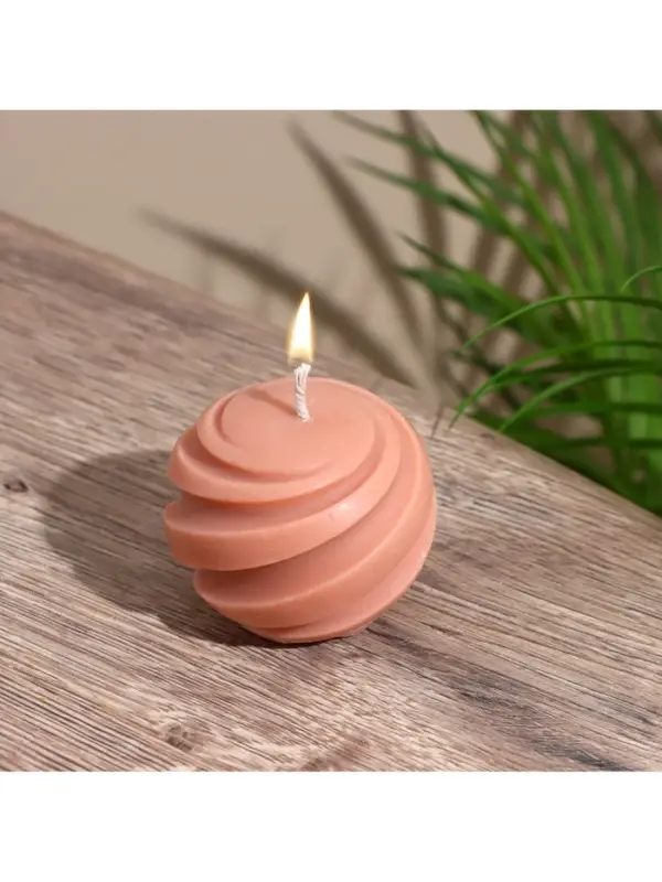 Свеча фигурная формовая &laquo;Шар&raquo;, 5&times;5&times;5 см, соевый воск, МИКС