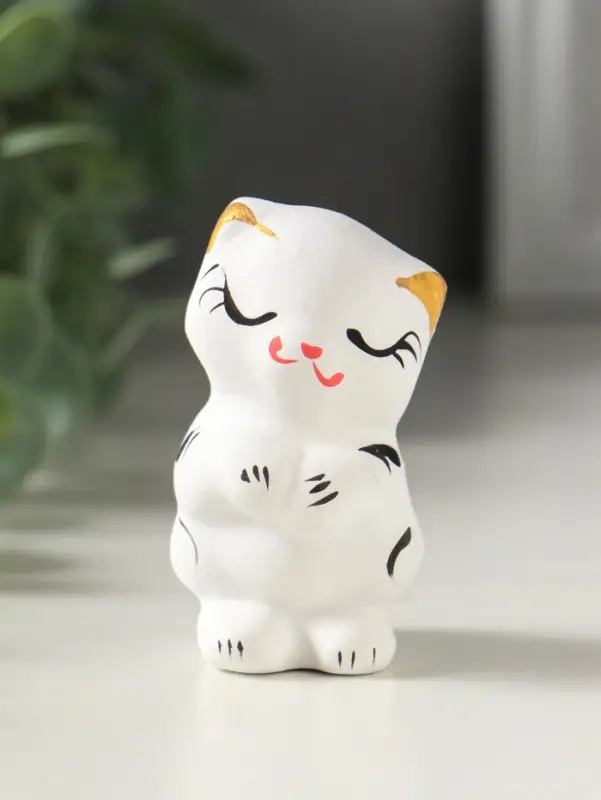 Фигурка керамика &laquo;Котик милашка&raquo;, 7 см, белый