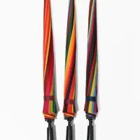 Зонт - трость полуавтоматический &laquo;Радуга&raquo;, эпонж, 16 спиц, R=48/55 см, D=96 см, разноцветный