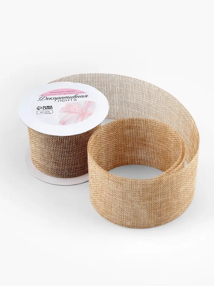 Лента текстильная &laquo;Классика&raquo;, 60 мм, 4.5 &plusmn; 0.5 м, цвет бежевый