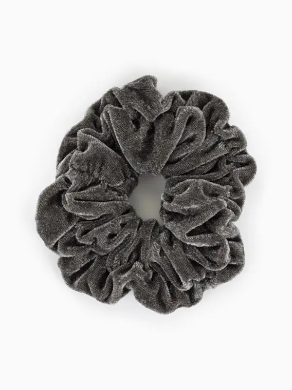 Резинка для волос «Орбита», джемма бархат, 10 см, серая
