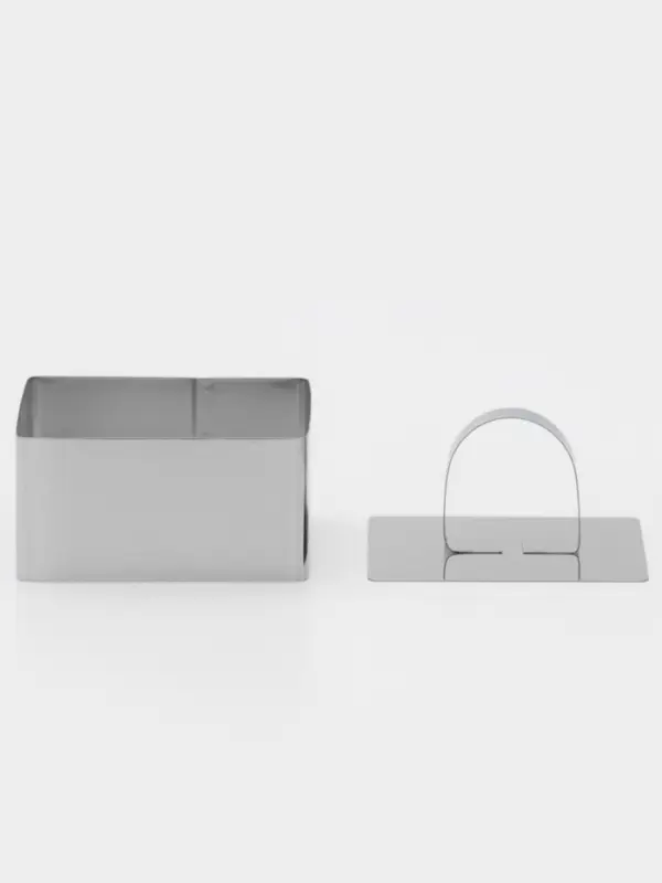 Форма для выкладки Доляна &laquo;Квадрат&raquo;, 8&times;8&times;4 см, с прессом, толщина 3 мм, нержавеющая сталь