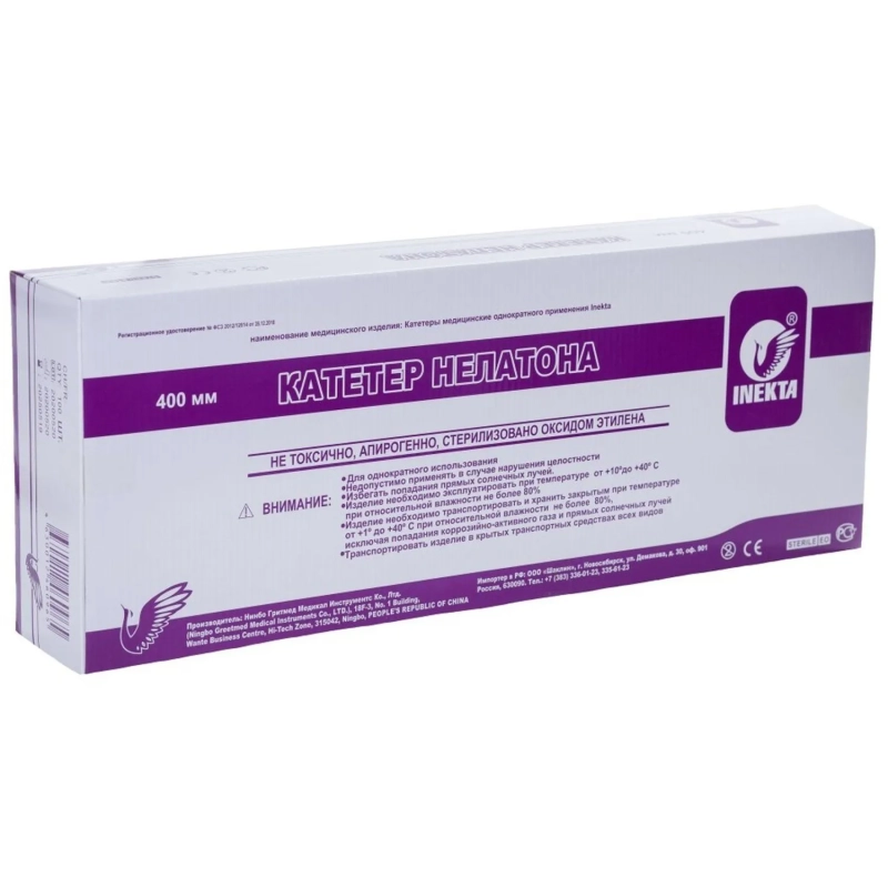 Катетер урологический Нелатона муж. 40см СН/FR 06, INEKTA, 10шт/уп