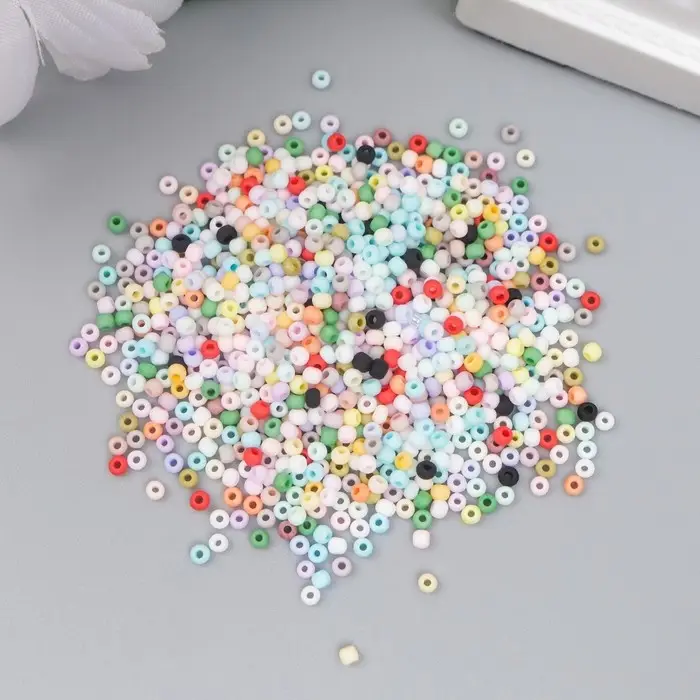 Бисер стекло 11/0  Бисер стекло 11/0 "Матовый. Меланж цветной" 10 гр