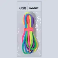 Шнурки для обуви, пара, круглые, d=5 мм, 110 см, разноцветные