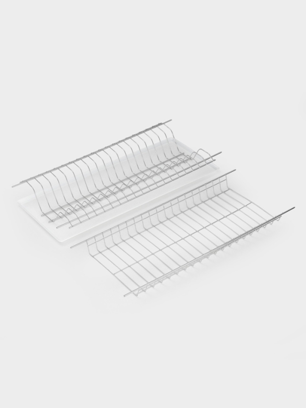 Сушилка для посуды с поддоном для шкафа 60 см, 56.5×25.6 см, хром