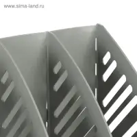 Лоток для бумаг А4, вертикальный, 3 отделения, серый