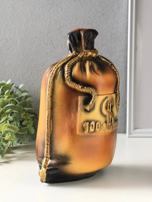 Копилка для денег &laquo;Мешок: сто тысяч&raquo;, гипс, коричневый, 14&times;20&times;32 см