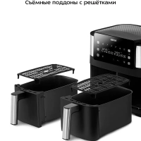 Аэрогриль электрический с решеткой КТ-2259 - 7.6 л - 2850 Вт