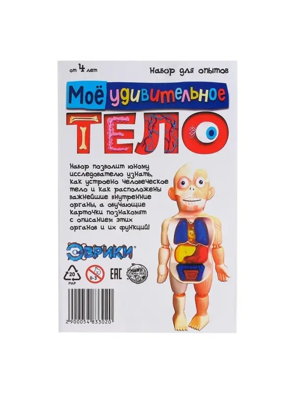 Набор для опытов &laquo;Мое удивительное тело&raquo;