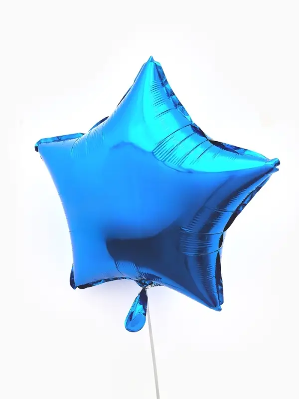 Воздушные шары фольгированные 18" "Звезда" цвет синий, набор 5 штук