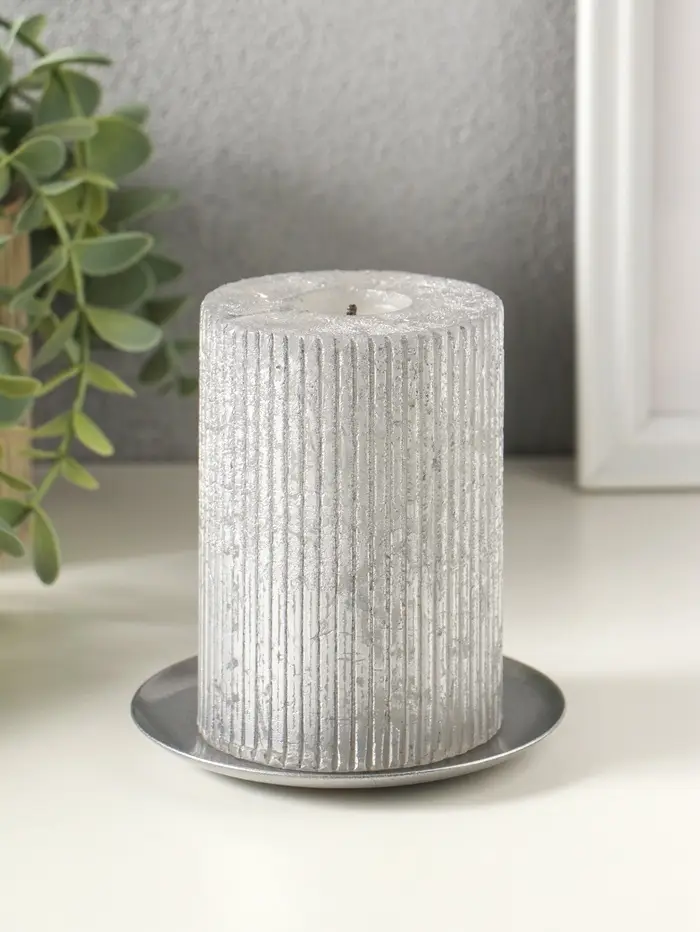 Подсвечник "Чашка" на 1 свечу, 10 см, серебро