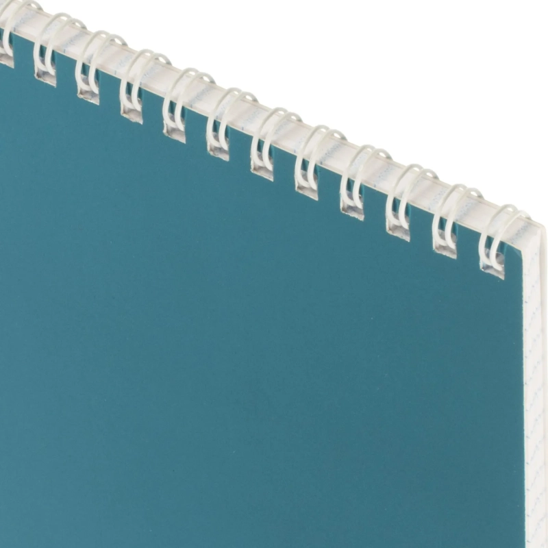 Блокнот А5 60л Attache Metallic Голубой клетка, греб, картон, фольга