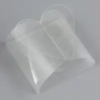 Складная прозрачная коробка из PVC, для упаковки подарков, 6.6×6.6×3 см