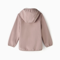 Ветровка демисезонная для девочек MINAKU из Softshell на флисе, непромокаемая, каштан, рост 128 см