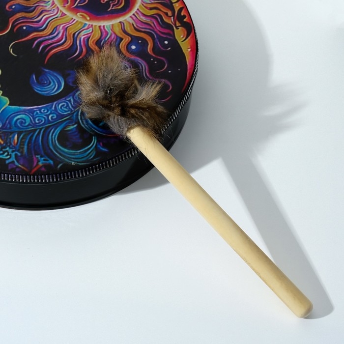 Шаманский бубен Шаманский бубен "Солнце и луна" с колотушкой 5х25х25 см