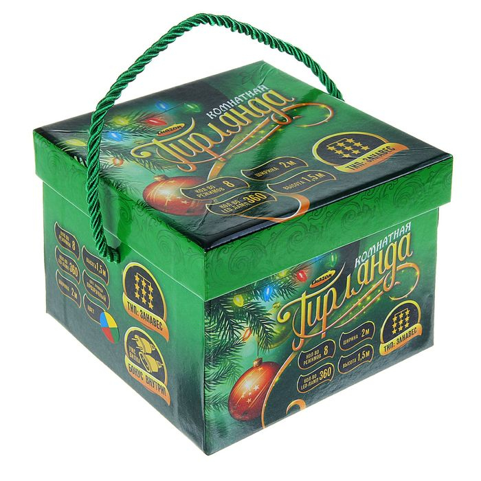 Гирлянда «Занавес» 2 × 1.5 м, IP20, прозрачная нить, 360 LED, свечение мульти, 8 режимов, 220 В Гирлянда «Занавес» 2 × 1.5 м, IP20, прозрачная нить, 360 LED, свечение мульти, 8 режимов, 220 В