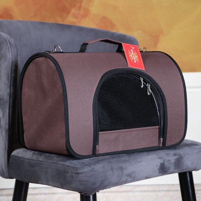Сумка - переноска для животных, 2 входа, 40 х 25 х 28 см, коричневая Сумка - переноска для животных, 2 входа, 40 х 25 х 28 см, коричневая