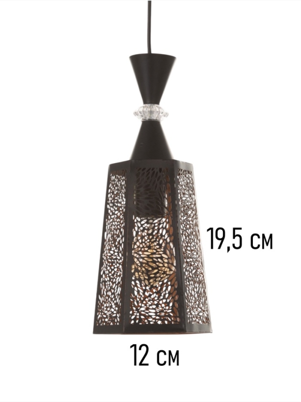 Светильник Светильник "Цветы" 1х40Вт Е27 черный 15х15х35+100см