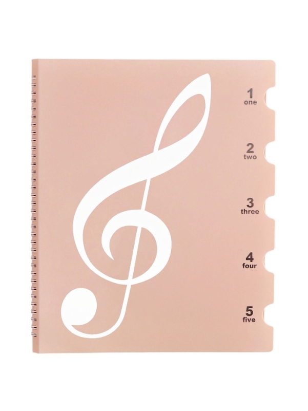 Нотная папка - 20 файлов 40 листов розовая Нотная папка - 20 файлов 40 листов розовая