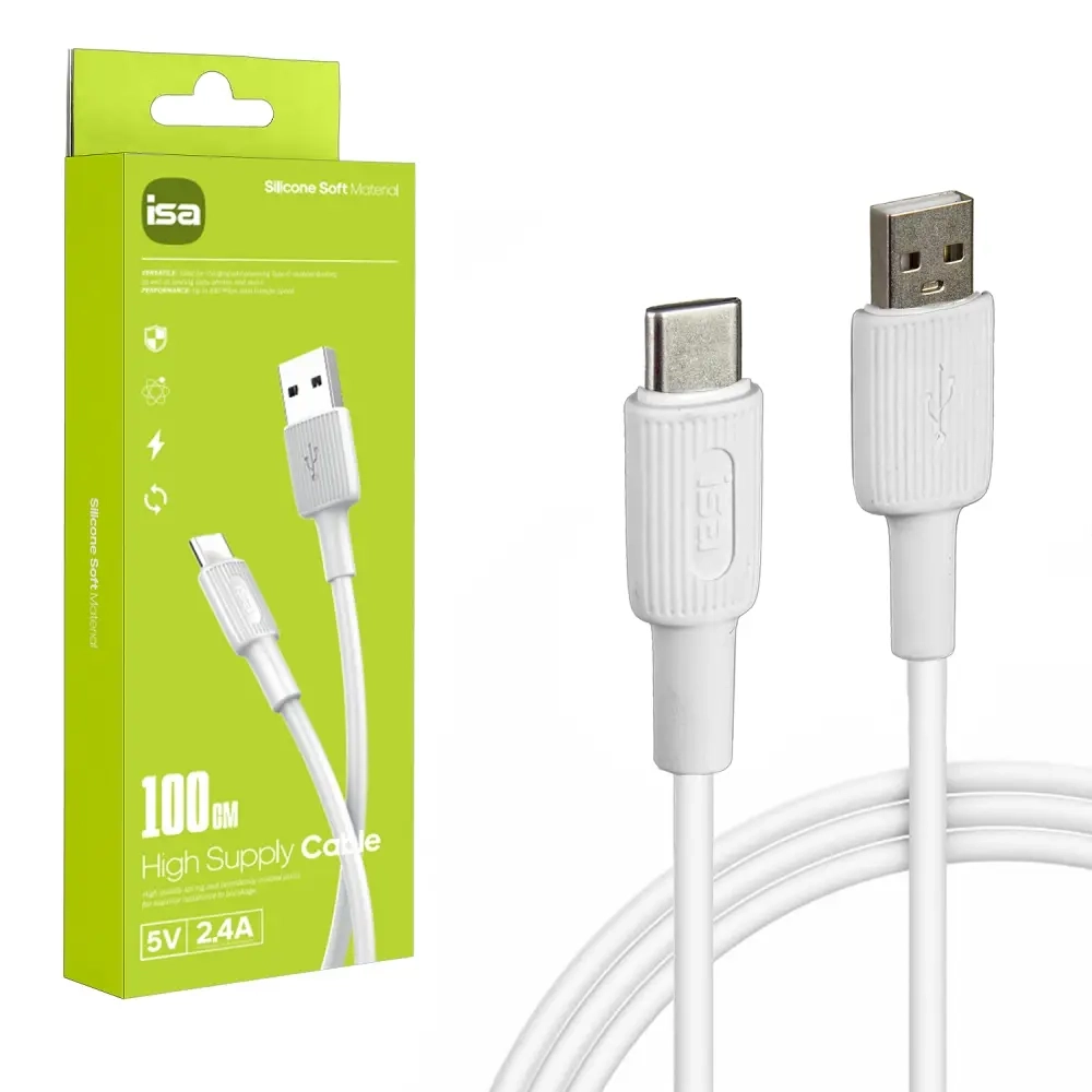 Кабель BX-1 USB на Type-C 1m 2.4A ISA белый