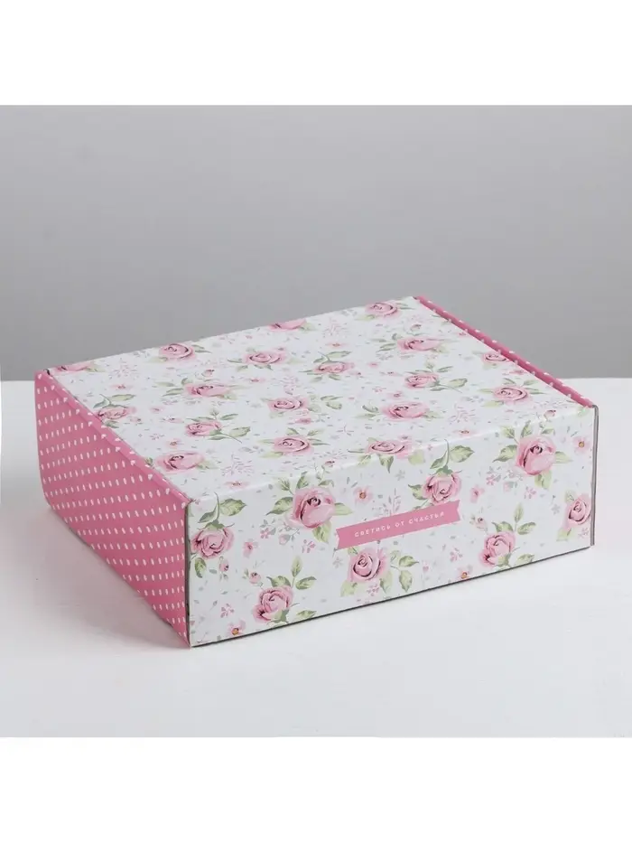 Коробка подарочная складная, упаковка, &laquo;Светись от счастья&raquo;, 27&times;9&times;21 см